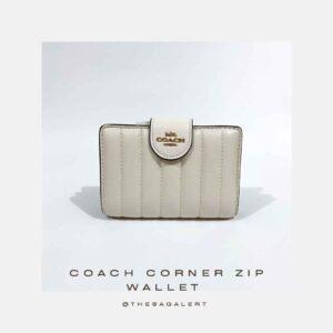 Coach - Medium Corner Zip Wallet With Quilting