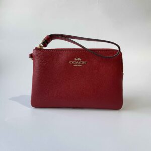 Boxed Corner Zip Wristlet