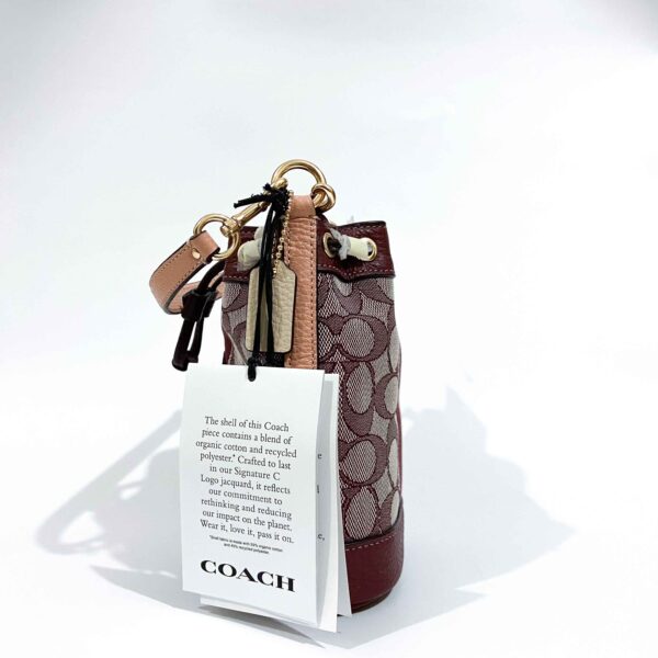 Mini Dempsey Bucket Bag In Signature Jacquard With Stripe And Coach Patch - Image 2