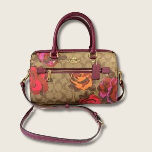 Rowan Satchel In Signature Canvas With Jumbo Floral Print
