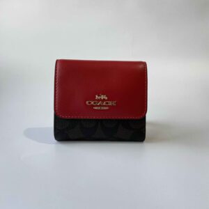 Small Trifold Wallet In Blocked Signature Canvas