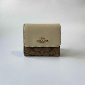 Small Trifold Wallet In Blocked Signature Canvas