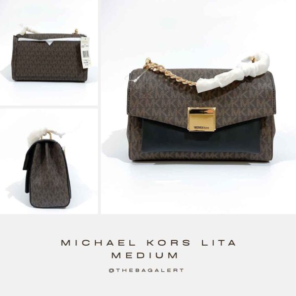 Lita Medium Two-Tone Logo Crossbody Bag