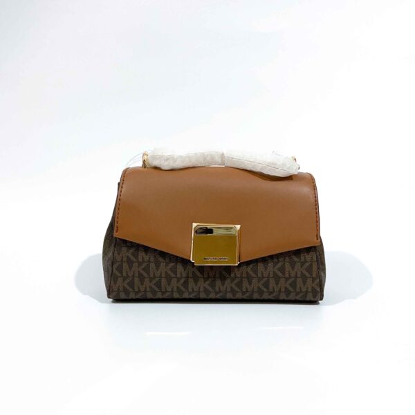 Lita Small Two-Tone Logo and Leather Crossbody Bag - Image 2