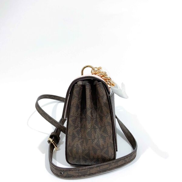 Lita Small Two-Tone Logo and Leather Crossbody Bag - Image 3