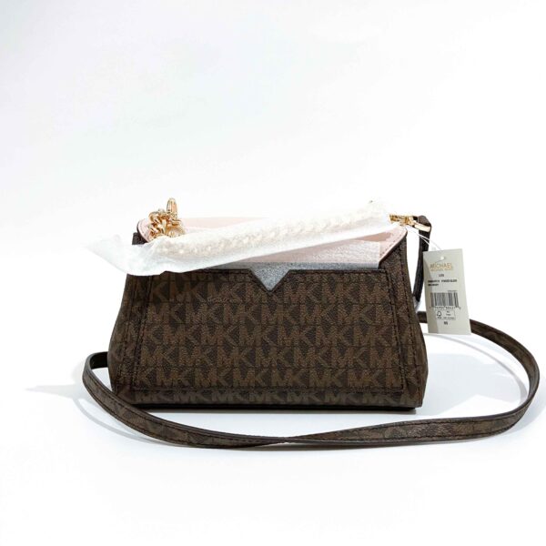 Lita Small Two-Tone Logo and Leather Crossbody Bag - Image 4
