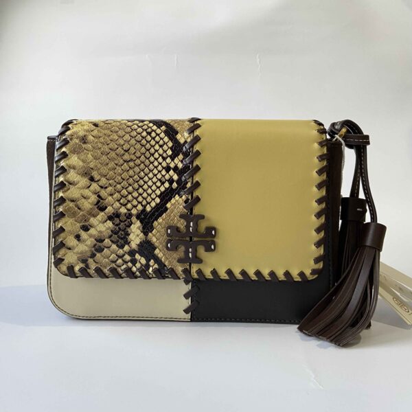 Thea Patchwork Web Flap Crossbody