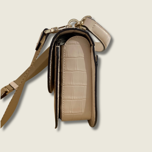 Audrey Flap Crossbody in Croco Embossed Leather - Image 2